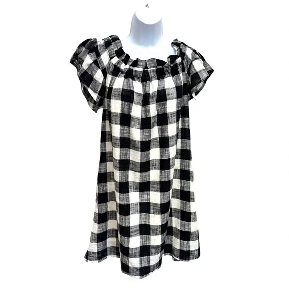 Philosophy Monochrome Linen Plaid Dress Size Small NWT - Picture 1 of 6